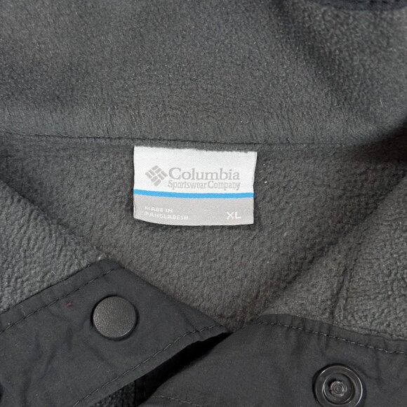 COLUMBIA Sportswear Company Mens T-Snap Grey Colorblock Fleece Pullover Jacket - Picture 4 of 6